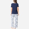 GYS Women’s Bamboo Viscose Pajama Sets, Cooling Short Sleeve Sleepwear for Hot Sleepers, Silky Soft Summer V-neck Lounge Pjs(B-navy)