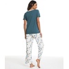 GYS Women’s Bamboo Viscose Pajama Sets, Cooling Short Sleeve Sleepwear for Hot Sleepers, Silky Soft Summer V-neck Lounge Pjs(Green)
