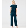 GYS Women’s Bamboo Viscose Pajama Sets, Cooling Short Sleeve Sleepwear for Hot Sleepers, Silky Soft Summer V-neck Lounge Pjs(Lyons Blue)