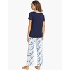 GYS Women’s Bamboo Viscose Pajama Sets, Cooling Short Sleeve Sleepwear for Hot Sleepers, Silky Soft Summer V-neck Lounge Pjs(Navy)