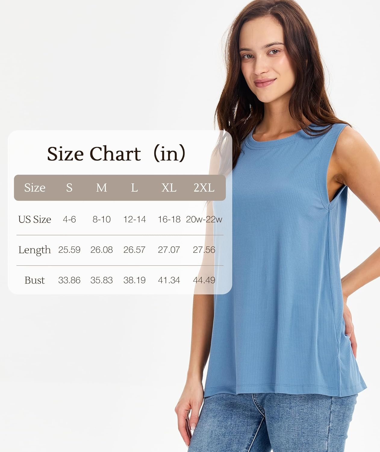 image:imageGYS Bamboo Viscose Tank Top for Women Sleeveless Crewneck Pajama Tops Basic Casual Lounge Shirts Workout Tunic TShirtBlack