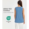 GYS Bamboo Viscose Tank Top for Women, Sleeveless Crewneck Pajama Tops, Basic Casual Lounge Shirts, Workout Tunic T-Shirt(Grayish Blue)