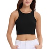 GYS Women’s Workout Tank Tops Casual Ribbed Fitted Summer Sleeveless Blouses Shirts 2026(Black)