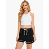 GYS Pajama Shorts for Women – Viscose Made from Bamboo, Soft Sleep Shorts Casual Lounge Shorts Pj Bottom(Black)