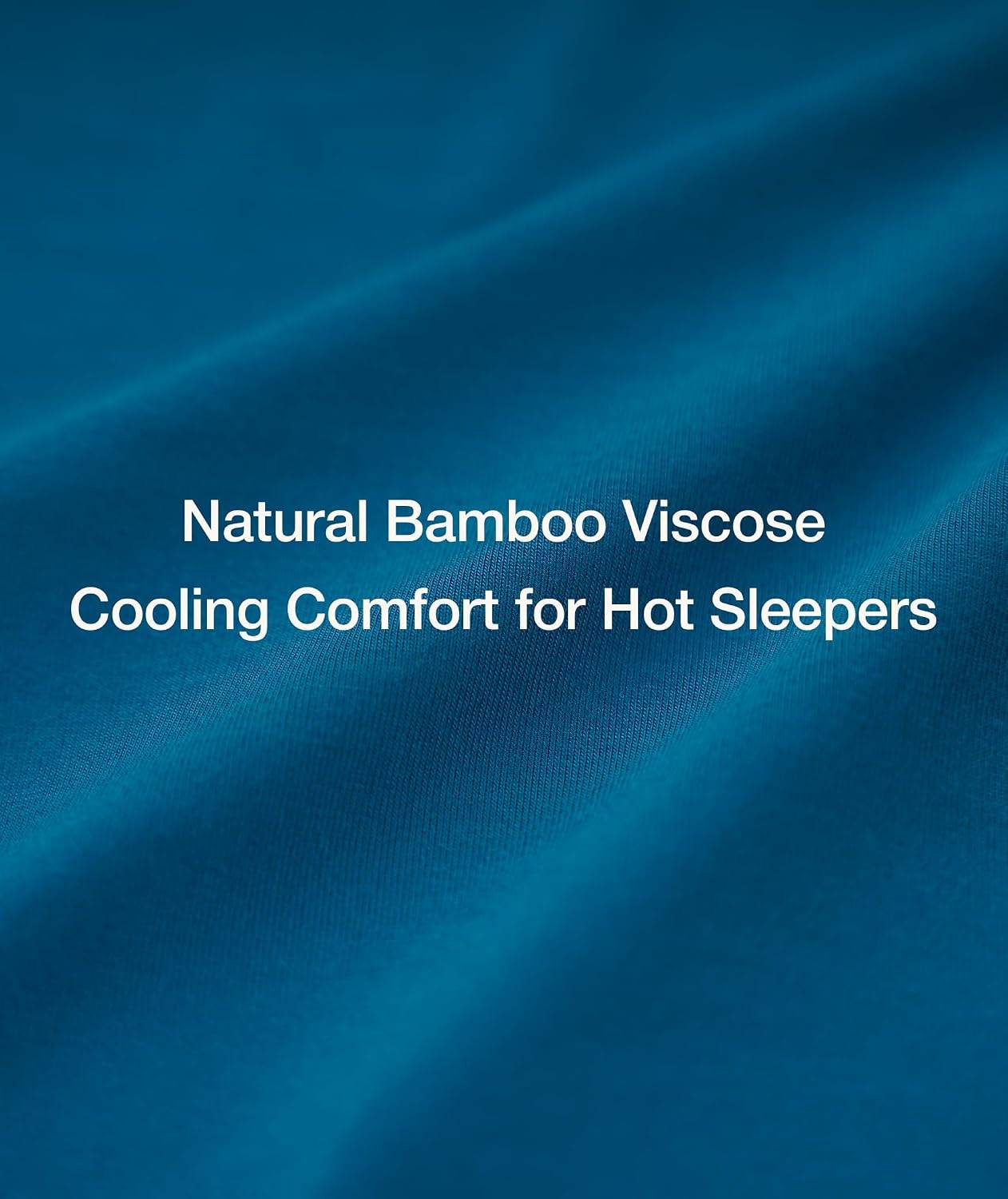 image:imageGYS Womens Bamboo Viscose Pajama Sets Cooling Short Sleeve Sleepwear for Night Sweats Moisture Wicking Summer PjsTeal Blue