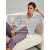 GYS Bamboo Viscose Women’s Pajama Bottoms High Waist Capri Lounge Pants with Pockets(Lilac Gray 5)