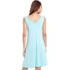 GYS Cooling Bamboo Viscose Nightgowns for Women, Lightweight Sleeveless V Neck Sleep Shirt for Hot Sleepers, Soft Night dress(A- Aqua)