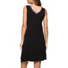 GYS Cooling Bamboo Viscose Nightgowns for Women, Lightweight Sleeveless V Neck Sleep Shirt for Hot Sleepers, Soft Night dress(A- Black)