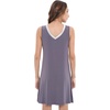 GYS Cooling Bamboo Viscose Nightgowns for Women, Lightweight Sleeveless V Neck Sleep Shirt for Hot Sleepers, Soft Night dress(A- Dark Grey Silver)