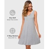 GYS Cooling Bamboo Viscose Nightgowns for Women, Lightweight Sleeveless V Neck Sleep Shirt for Hot Sleepers, Soft Night dress(A- Heather Grey)