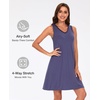 GYS Cooling Bamboo Viscose Nightgowns for Women, Lightweight Sleeveless V Neck Sleep Shirt for Hot Sleepers, Soft Night dress(A- Indigo Blue)