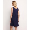 GYS Cooling Bamboo Viscose Nightgowns for Women, Lightweight Sleeveless V Neck Sleep Shirt for Hot Sleepers, Soft Night dress(A- Navy Blue)