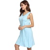 GYS Cooling Bamboo Viscose Nightgowns for Women, Lightweight Sleeveless V Neck Sleep Shirt for Hot Sleepers, Soft Night dress(A- Pale Blue)