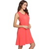 GYS Cooling Bamboo Viscose Nightgowns for Women, Lightweight Sleeveless V Neck Sleep Shirt for Hot Sleepers, Soft Night dress(A- Peach Pink)