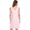 GYS Cooling Bamboo Viscose Nightgowns for Women, Lightweight Sleeveless V Neck Sleep Shirt for Hot Sleepers, Soft Night dress(A- Pink)