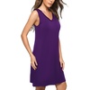 GYS Cooling Bamboo Viscose Nightgowns for Women, Lightweight Sleeveless V Neck Sleep Shirt for Hot Sleepers, Soft Night dress(A- Purple)