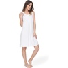 GYS Cooling Bamboo Viscose Nightgowns for Women, Lightweight Sleeveless V Neck Sleep Shirt for Hot Sleepers, Soft Night dress(B- White)