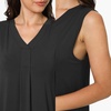 GYS Cooling Bamboo Viscose Nightgowns for Women, Lightweight Sleeveless V Neck Sleep Shirt for Hot Sleepers, Soft Night dress(C- Black)