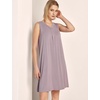 GYS Cooling Bamboo Viscose Nightgowns for Women, Lightweight Sleeveless V Neck Sleep Shirt for Hot Sleepers, Soft Night dress(C- Mauve Purple)