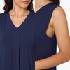 GYS Cooling Bamboo Viscose Nightgowns for Women, Lightweight Sleeveless V Neck Sleep Shirt for Hot Sleepers, Soft Night dress(C- Navy)