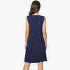GYS Cooling Bamboo Viscose Nightgowns for Women, Lightweight Sleeveless V Neck Sleep Shirt for Hot Sleepers, Soft Night dress(C- Navy)