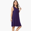 GYS Cooling Bamboo Viscose Nightgowns for Women, Lightweight Sleeveless V Neck Sleep Shirt for Hot Sleepers, Soft Night dress(C- Purple)