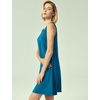 GYS Cooling Bamboo Viscose Nightgowns for Women, Lightweight Sleeveless V Neck Sleep Shirt for Hot Sleepers, Soft Night dress(C- Teal Blue)