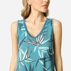 GYS Cooling Bamboo Viscose Nightgowns for Women, Lightweight Sleeveless V Neck Sleep Shirt for Hot Sleepers, Soft Night dress(D- Turquoise)