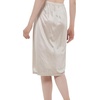 GYS Half Slips for Women Non Cling Under Dresses Silky Underskirt Lightweight Lace Trim Skirt Slip(No Slit – 28” – Beige)