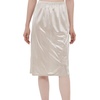 GYS Half Slips for Women Non Cling Under Dresses Silky Underskirt Lightweight Lace Trim Skirt Slip(No Slit – 28” – Beige)