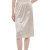 GYS Half Slips for Women Non Cling Under Dresses Silky Underskirt Lightweight Lace Trim Skirt Slip(No Slit – 28” – Beige)