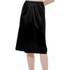 GYS Half Slips for Women Non Cling Under Dresses Silky Underskirt Lightweight Lace Trim Skirt Slip(No Slit – 28” – Black)