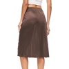 GYS Half Slips for Women Non Cling Under Dresses Silky Underskirt Lightweight Lace Trim Skirt Slip(No Slit – 28″ – Espresso)