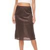 GYS Half Slips for Women Non Cling Under Dresses Silky Underskirt Lightweight Lace Trim Skirt Slip(No Slit – 28″ – Espresso)