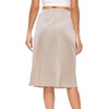 GYS Half Slips for Women Non Cling Under Dresses Silky Underskirt Lightweight Lace Trim Skirt Slip(No Slit – 28″ – Nude)