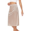 GYS Half Slips for Women Non Cling Under Dresses Silky Underskirt Lightweight Lace Trim Skirt Slip(No Slit – 28″ – Nude)