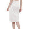 GYS Half Slips for Women Non Cling Under Dresses Silky Underskirt Lightweight Lace Trim Skirt Slip(No Slit – 28” – White)