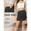 GYS Half Slips for Women Non Cling Under Dresses Silky Underskirt Lightweight Lace Trim Skirt Slip(Single Slit – 16” – Black)