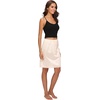 GYS Half Slips for Women Non Cling Under Dresses Silky Underskirt Lightweight Lace Trim Skirt Slip(Single Slit – 20” – Beige)