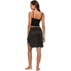 GYS Half Slips for Women Non Cling Under Dresses Silky Underskirt Lightweight Lace Trim Skirt Slip(Single Slit – 20” – Black)