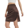 GYS Half Slips for Women Non Cling Under Dresses Silky Underskirt Lightweight Lace Trim Skirt Slip(Single Slit – 20″ – Espresso)