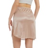 GYS Half Slips for Women Non Cling Under Dresses Silky Underskirt Lightweight Lace Trim Skirt Slip(Single Slit – 20″ – Nude)