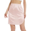GYS Half Slips for Women Non Cling Under Dresses Silky Underskirt Lightweight Lace Trim Skirt Slip(Single Slit – 20″ – Pink)