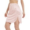 GYS Half Slips for Women Non Cling Under Dresses Silky Underskirt Lightweight Lace Trim Skirt Slip(Single Slit – 20″ – Pink)