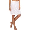 GYS Half Slips for Women Non Cling Under Dresses Silky Underskirt Lightweight Lace Trim Skirt Slip(Single Slit – 20” – White)