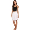 GYS Half Slips for Women Non Cling Under Dresses Silky Underskirt Lightweight Lace Trim Skirt Slip(Single Slit – 20” – White)