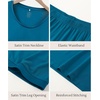 GYS Women’s Bamboo Viscose Pajama Sets – Cooling Short Sleeve Sleepwear for Night Sweats, Moisture Wicking Summer Pjs(Teal Blue)
