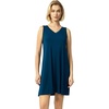 GYS Cooling Bamboo Viscose Nightgowns for Women, Lightweight Sleeveless V Neck Sleep Shirt for Hot Sleepers, Soft Night dress(A- Ink Blue)