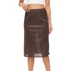 GYS Half Slips for Women Non Cling Under Dresses Silky Underskirt Lightweight Lace Trim Skirt Slip(No Slit – 28″ – Espresso)