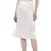 GYS Half Slips for Women Non Cling Under Dresses Silky Underskirt Lightweight Lace Trim Skirt Slip(No Slit – 28” – White)